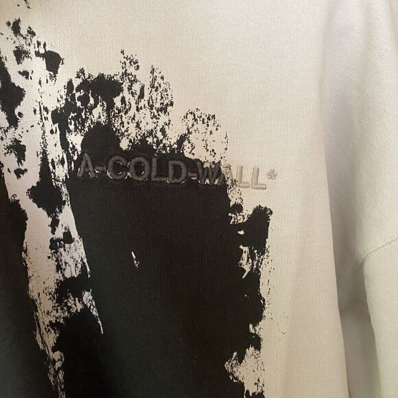 A Cold Wall Men's Paint Effect Brushstroke Black Hoodie Sweatshirt $400 NWT Sz M - Picture 13 of 14